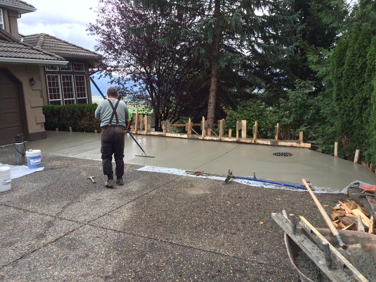 Exposed Concrete Driveway Expansion