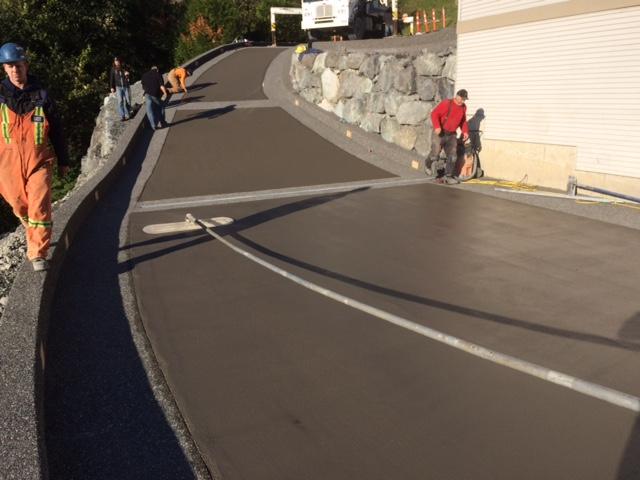 Broomed concrete driveway - Abbotsford BC