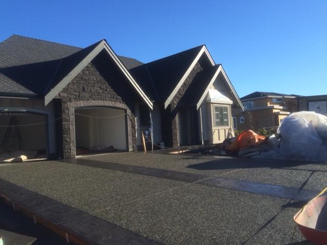 Stamped concrete driveway - eagle mountain