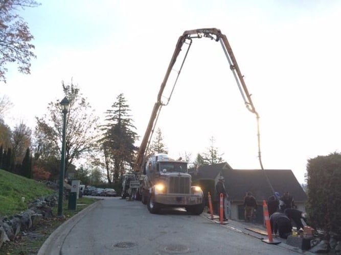 Steep concrete driveway - Abbotsford BC