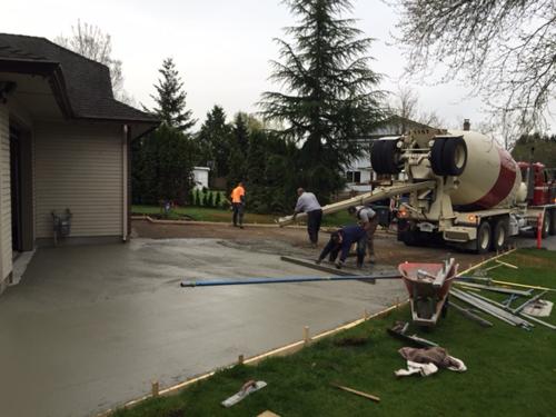 Broomed concrete driveway - Surrey BC