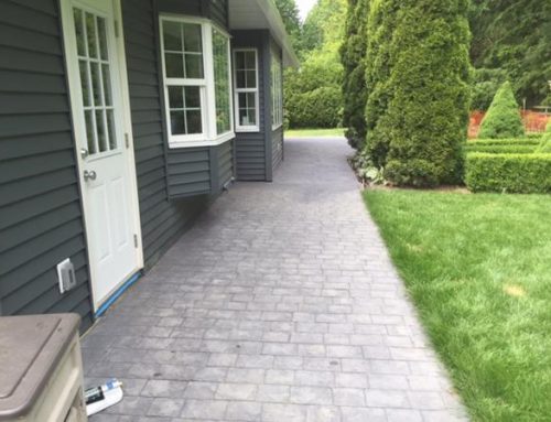 Cobble Stamped Concrete Patio in Mission BC