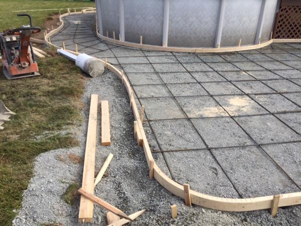 Concrete pool deck forms Langley BC