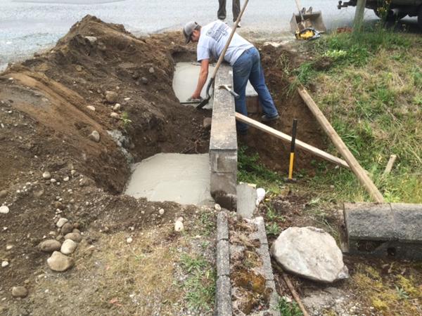 Concrete retaining wall repair in Surrey BC