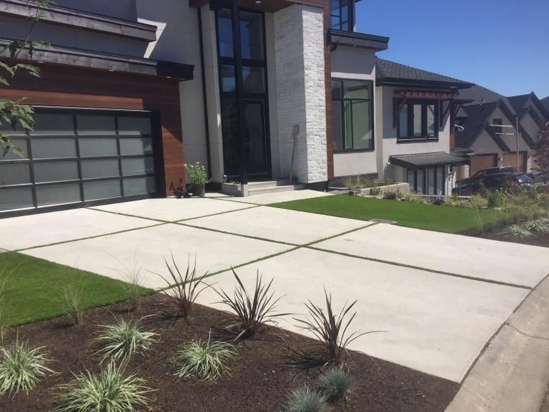 Abbotsford Concrete Driveway With Grass Strips