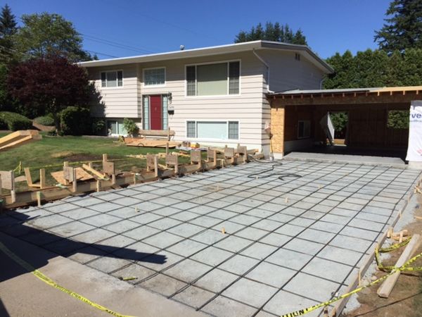 Concrete driveway prep work