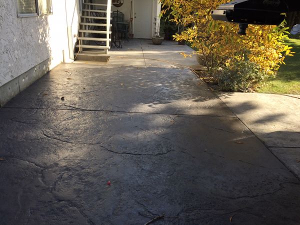 Granite Stamped Concrete Driveway